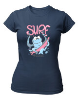 T-Shirt Στενή Γραμμή - Surf Octopus - Color Thumbnail Σκούρο Μπλε