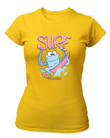 T-Shirt Στενή Γραμμή - Surf Octopus - Color Thumbnail Χρυσό Κίτρινο