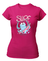 T-Shirt Στενή Γραμμή - Surf Octopus - Color Thumbnail Φουξια