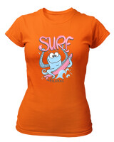 T-Shirt Στενή Γραμμή - Surf Octopus - Color Thumbnail Πορτοκαλί
