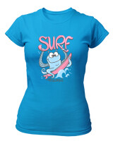 T-Shirt Στενή Γραμμή - Surf Octopus - Color Thumbnail Τιρκουάζ