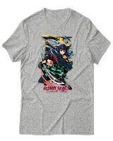 T-Shirt Unisex - Swordsmith Village - Color Thumbnail Γκρι Μελανζέ