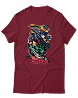 T-Shirt Unisex - Swordsmith Village - Color Thumbnail Σκούρο Κόκκινο
