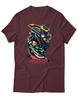 T-Shirt Unisex - Swordsmith Village - Color Thumbnail Μπορντό