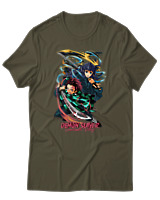 T-Shirt Unisex - Swordsmith Village - Color Thumbnail Χακί