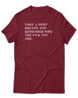 T-Shirt Αντρικό - Take A Deep Breath - Color Thumbnail Σκούρο Κόκκινο
