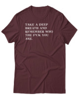 T-Shirt Αντρικό - Take A Deep Breath - Color Thumbnail Μπορντό
