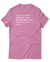 T-Shirt Αντρικό - Take A Deep Breath - Color Thumbnail Ροζ