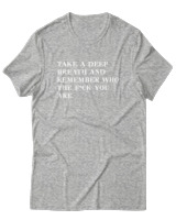 T-Shirt  Γυναικείο - Take A Deep Breath - Color Thumbnail Γκρί Μελανζέ