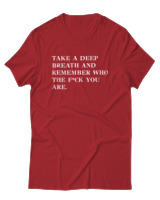 T-Shirt  Γυναικείο - Take A Deep Breath - Color Thumbnail Κόκκινο