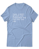 T-Shirt  Γυναικείο - Take A Deep Breath - Color Thumbnail Γαλάζιο