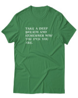 T-Shirt  Γυναικείο - Take A Deep Breath - Color Thumbnail Πράσινο