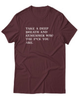 T-Shirt  Γυναικείο - Take A Deep Breath - Color Thumbnail Μπορντό