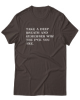 T-Shirt  Γυναικείο - Take A Deep Breath - Color Thumbnail Καφέ