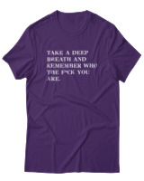 T-Shirt  Γυναικείο - Take A Deep Breath - Color Thumbnail Μώβ