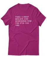T-Shirt  Γυναικείο - Take A Deep Breath - Color Thumbnail Φούξια