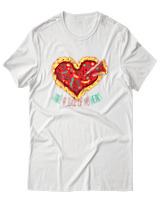 T-Shirt Αντρικό - Take A Slice Of My Heart - Color Thumbnail Άσπρο