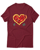 T-Shirt Αντρικό - Take A Slice Of My Heart - Color Thumbnail Σκούρο Κόκκινο