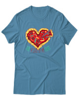 T-Shirt Αντρικό - Take A Slice Of My Heart - Color Thumbnail Τιρκουάζ