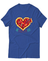 T-Shirt Αντρικό - Take A Slice Of My Heart - Color Thumbnail Μπλε Ρουά