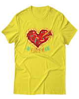 T-Shirt Αντρικό - Take A Slice Of My Heart - Color Thumbnail Κίτρινο