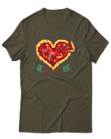T-Shirt Αντρικό - Take A Slice Of My Heart - Color Thumbnail Χακί