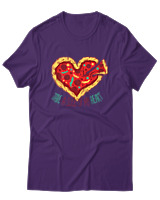 T-Shirt Αντρικό - Take A Slice Of My Heart - Color Thumbnail Σκούρο Μωβ