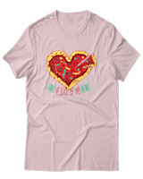 T-Shirt Αντρικό - Take A Slice Of My Heart - Color Thumbnail Απαλό Ροζ