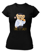 T-Shirt Στενή Γραμμή - Take It Easy - Color Thumbnail Μαύρο