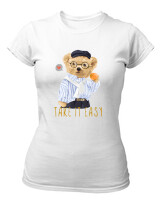 T-Shirt Στενή Γραμμή - Take It Easy - Color Thumbnail ΄Ασπρο