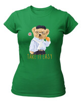 T-Shirt Στενή Γραμμή - Take It Easy - Color Thumbnail Πράσινο