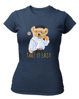 T-Shirt Στενή Γραμμή - Take It Easy - Color Thumbnail Σκούρο Μπλε