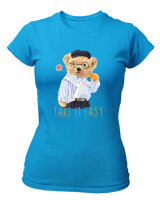 T-Shirt Στενή Γραμμή - Take It Easy - Color Thumbnail Τιρκουάζ