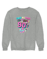 Φούτερ χωρίς κουκούλα Γυναικείο - Take Me Back To The 80s - Color Thumbnail Γκρι Μελανζέ