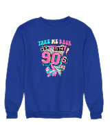 Φούτερ χωρίς κουκούλα Γυναικείο - Take Me Back To The 80s - Color Thumbnail Μπλε Ρουά