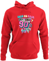 Φούτερ με κουκούλα - Take Me Back To The 80s - Color Thumbnail Κόκκινο