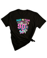 T-Shirt Woman Fashion Γυναικείο - Take Me Back To The 80s - Color Thumbnail BLACK