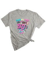 T-Shirt Woman Fashion Γυναικείο - Take Me Back To The 80s - Color Thumbnail GREY MELANZE