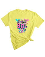 T-Shirt Woman Fashion Γυναικείο - Take Me Back To The 80s - Color Thumbnail LIGHT YELLOW