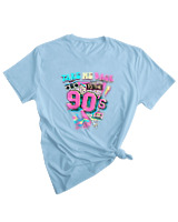 T-Shirt Woman Fashion Γυναικείο - Take Me Back To The 80s - Color Thumbnail SKY BLUE