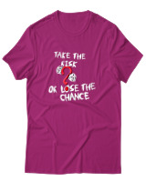 T-Shirt Αντρικό - Take The Risk - Color Thumbnail Φουξια