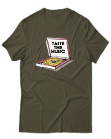 T-Shirt Αντρικό - Taste The Music - Color Thumbnail Χακί