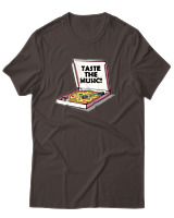 T-Shirt Αντρικό - Taste The Music - Color Thumbnail Καφέ
