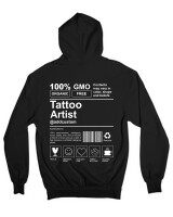 Ζακέτα Φούτερ με κουκούλα - Tattoo Artist - Color Thumbnail Μαύρο