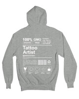 Ζακέτα Φούτερ με κουκούλα - Tattoo Artist - Color Thumbnail Γκρι Μελανζέ