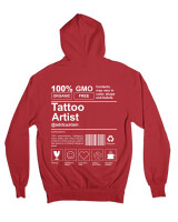 Ζακέτα Φούτερ με κουκούλα - Tattoo Artist - Color Thumbnail Κόκκινο