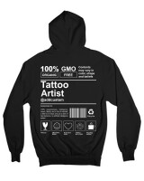 Ζακέτα Φούτερ με κουκούλα - Tattoo Artist - Color Thumbnail Μαύρο