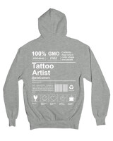 Ζακέτα Φούτερ με κουκούλα - Tattoo Artist - Color Thumbnail Γκρι Μελανζέ