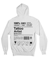 Ζακέτα Φούτερ με κουκούλα - Tattoo Artist - Color Thumbnail 'Ασπρο