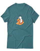 T-Shirt  Γυναικείο - Taurus Cat - Color Thumbnail Μπλέ Πράσινο
